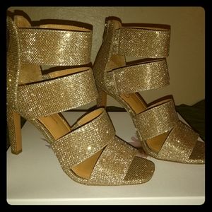 Gold Jessica Simpson heels